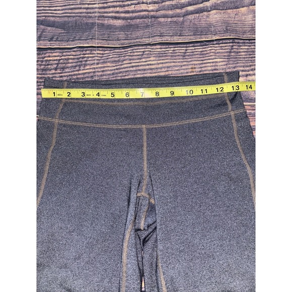 Athleta Heather Gray Cropped Leggings with Stitch Detail size Small - Picture 3 of 5